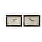 Black Wood Farmhouse Cottage Birds Wall Art Set